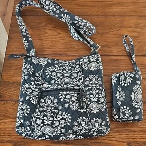 Vera Bradley Black and White Floral Women's Bag Set